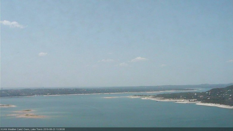 Lake Travis webcam, August 23, 2018 12:40 PM CT