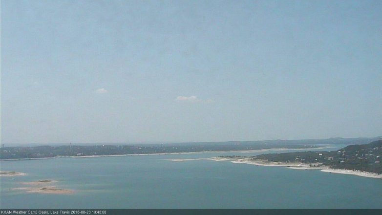 Lake Travis webcam, August 23, 2018 12:45 PM CT