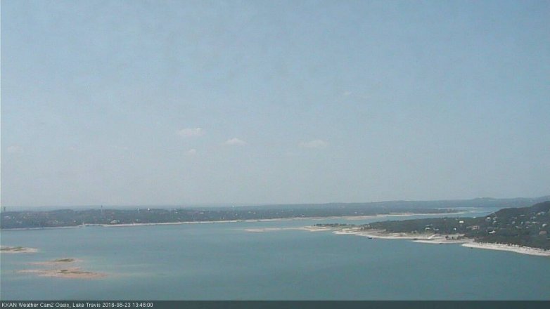 Lake Travis webcam, August 23, 2018 12:50 PM CT