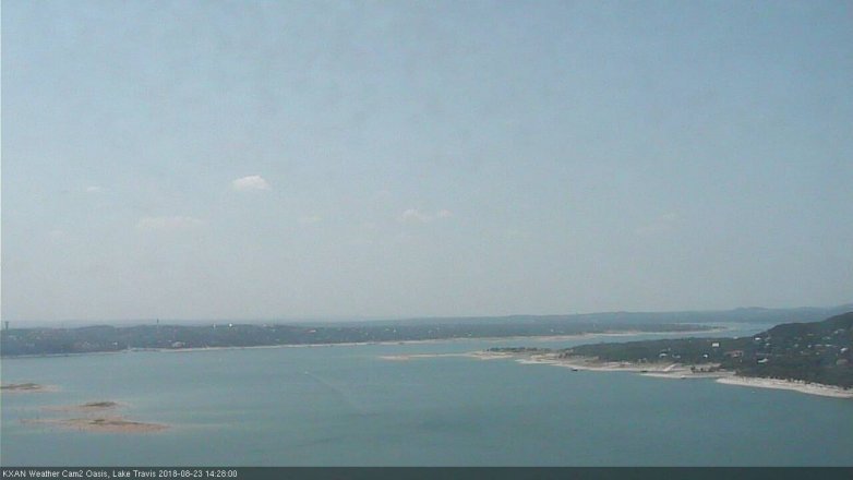 Lake Travis webcam, August 23, 2018 1:30 PM CT