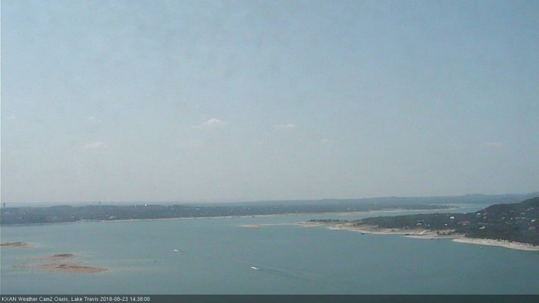 Lake Travis webcam, August 23, 2018 1:40 PM CT
