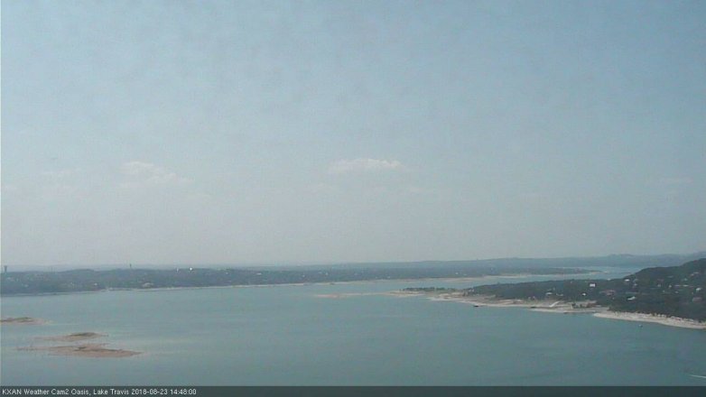 Lake Travis webcam, August 23, 2018 1:50 PM CT
