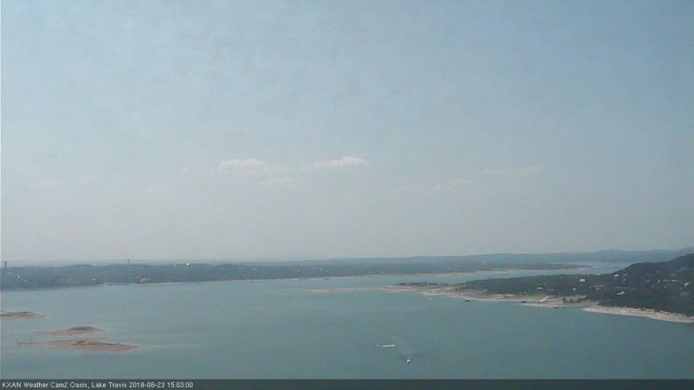 Lake Travis webcam, August 23, 2018 2:05 PM CT