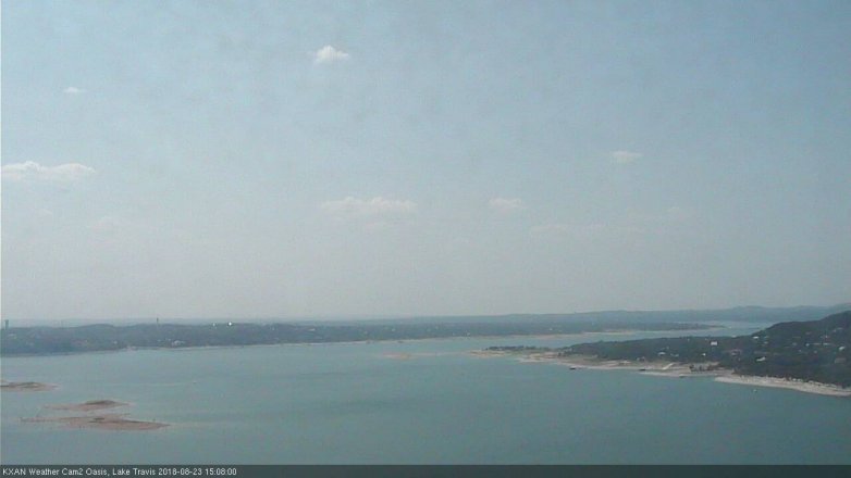 Lake Travis webcam, August 23, 2018 2:10 PM CT