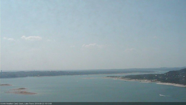 Lake Travis webcam, August 23, 2018 2:15 PM CT