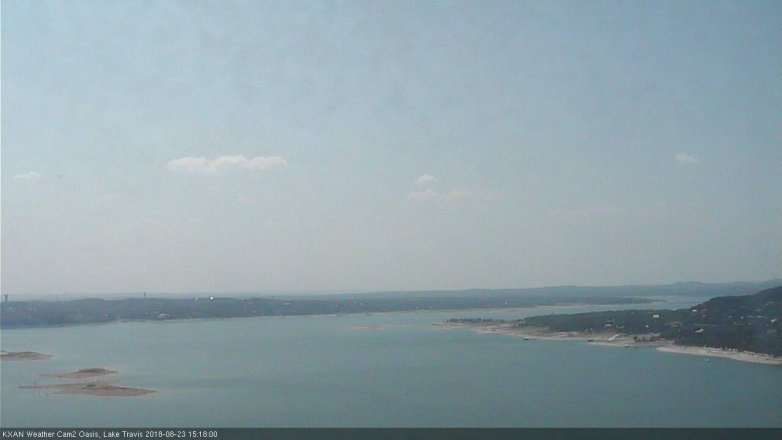 Lake Travis webcam, August 23, 2018 2:20 PM CT