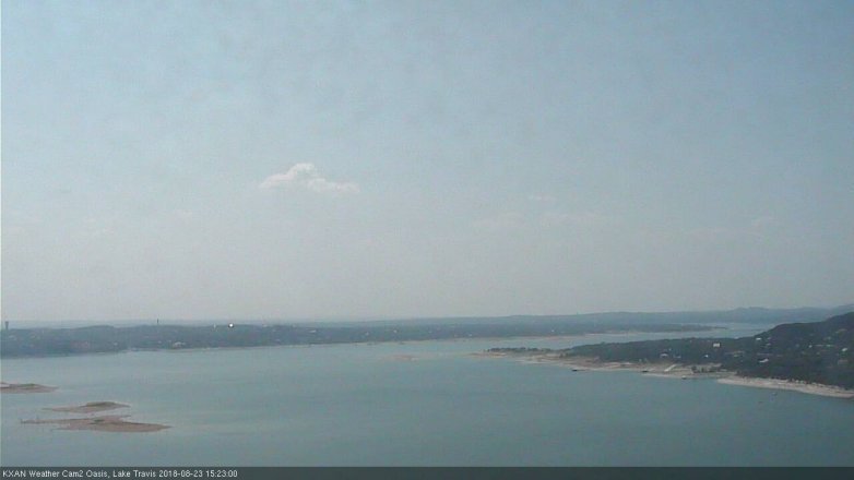Lake Travis webcam, August 23, 2018 2:25 PM CT
