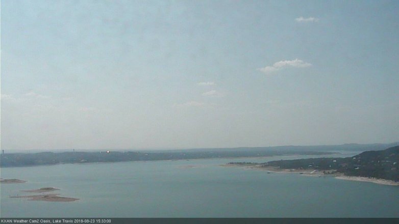 Lake Travis webcam, August 23, 2018 2:35 PM CT