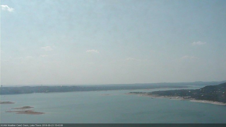 Lake Travis webcam, August 23, 2018 2:45 PM CT