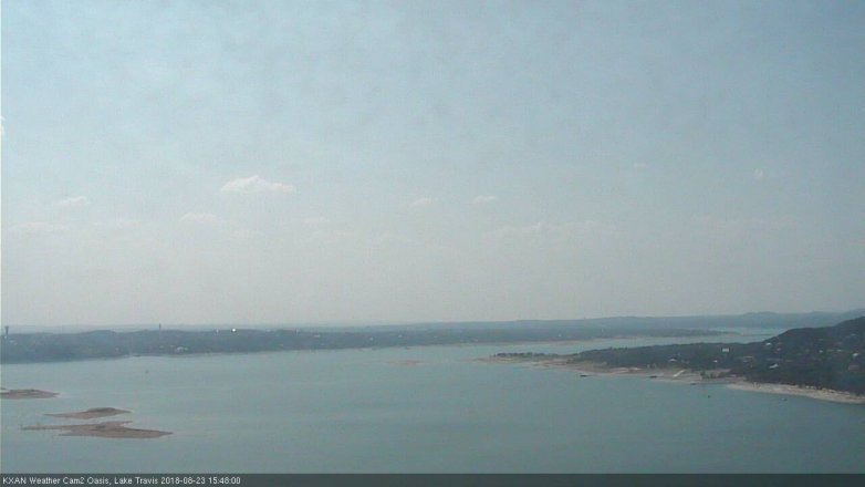 Lake Travis webcam, August 23, 2018 2:50 PM CT