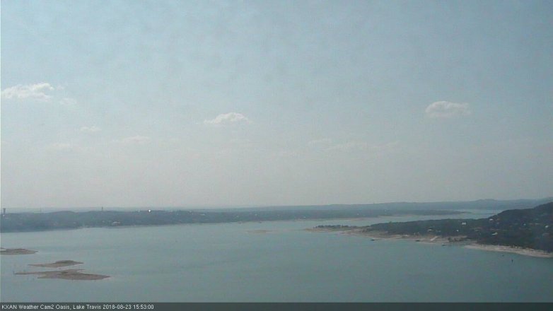 Lake Travis webcam, August 23, 2018 2:55 PM CT