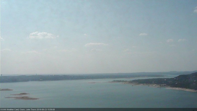 Lake Travis webcam, August 23, 2018 3:00 PM CT