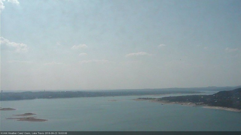 Lake Travis webcam, August 23, 2018 3:05 PM CT