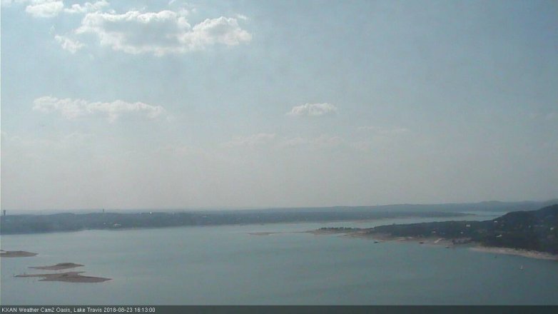 Lake Travis webcam, August 23, 2018 3:15 PM CT