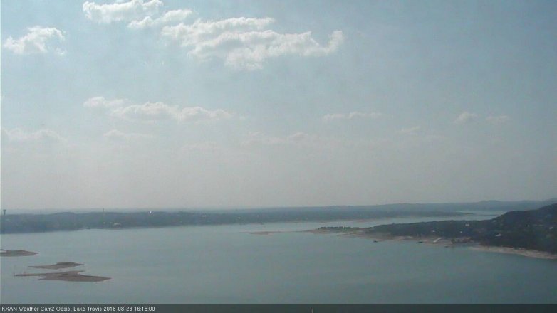 Lake Travis webcam, August 23, 2018 3:20 PM CT