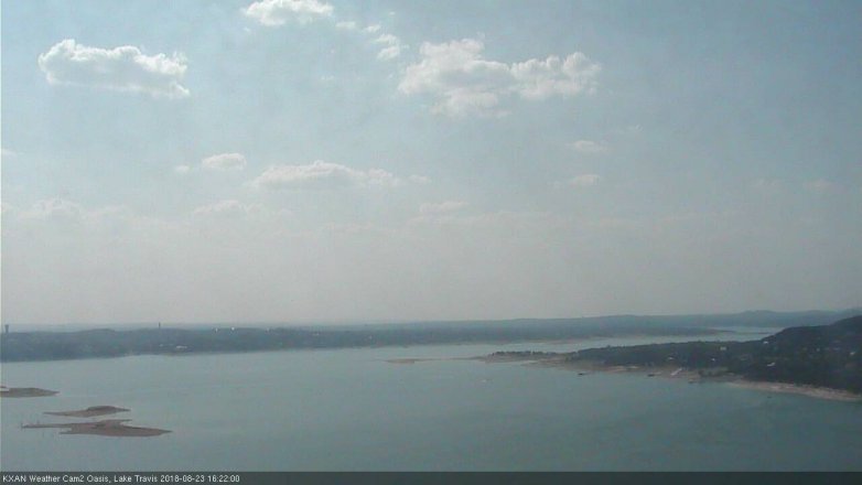 Lake Travis webcam, August 23, 2018 3:25 PM CT