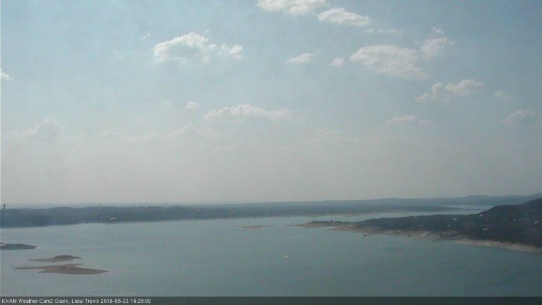 Lake Travis webcam, August 23, 2018 3:30 PM CT