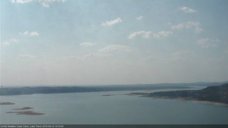 Lake Travis webcam, August 23, 2018 3:35 PM CT