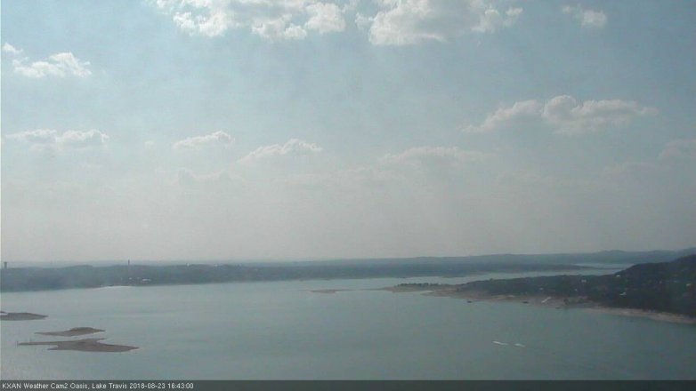 Lake Travis webcam, August 23, 2018 3:45 PM CT