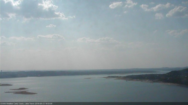Lake Travis webcam, August 23, 2018 3:55 PM CT