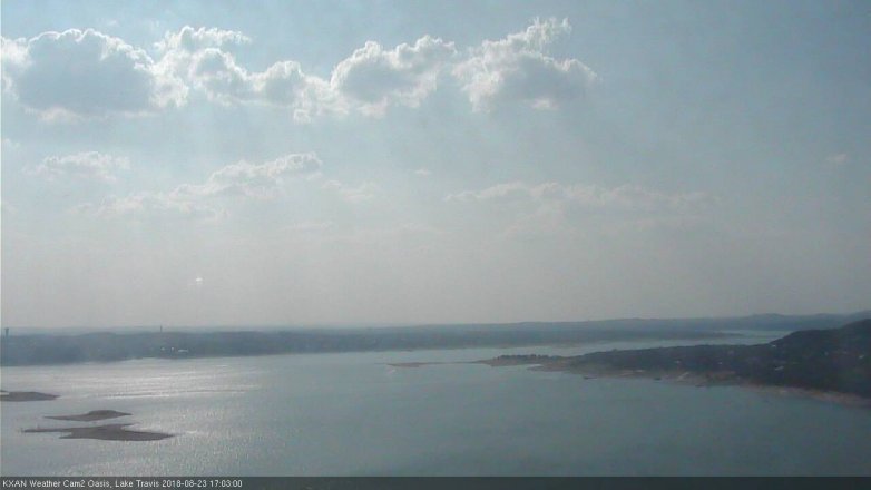 Lake Travis webcam, August 23, 2018 4:05 PM CT