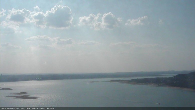Lake Travis webcam, August 23, 2018 4:10 PM CT