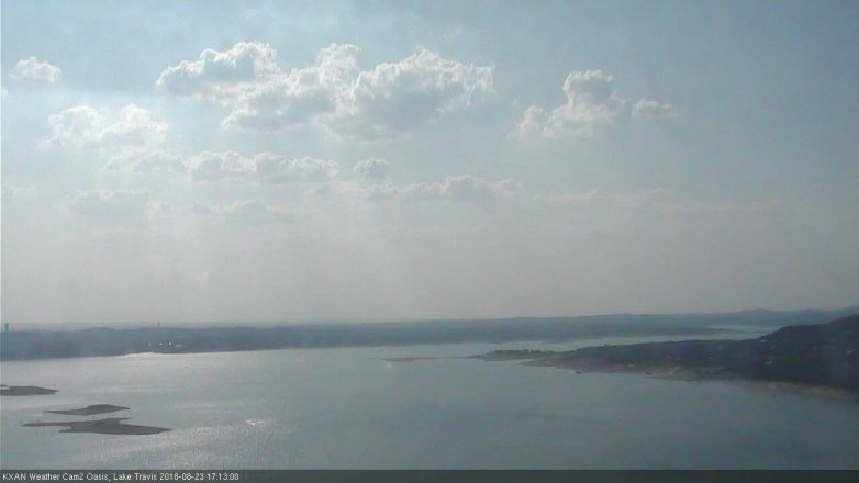 Lake Travis webcam, August 23, 2018 4:15 PM CT