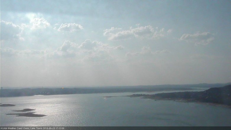 Lake Travis webcam, August 23, 2018 4:25 PM CT