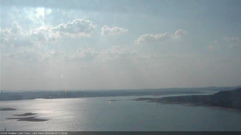 Lake Travis webcam, August 23, 2018 4:30 PM CT