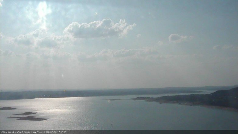 Lake Travis webcam, August 23, 2018 4:35 PM CT
