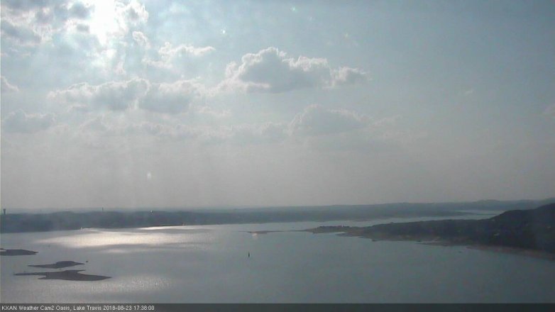 Lake Travis webcam, August 23, 2018 4:40 PM CT