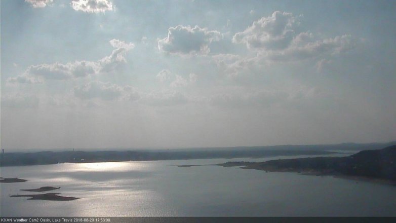 Lake Travis webcam, August 23, 2018 4:55 PM CT