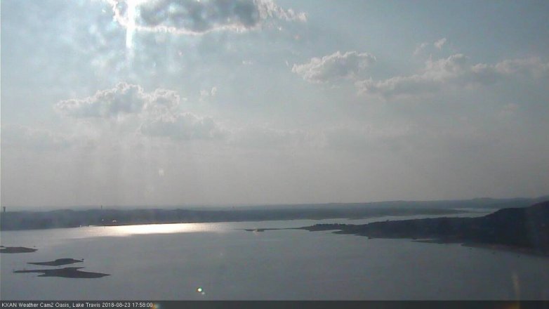 Lake Travis webcam, August 23, 2018 5:00 PM CT