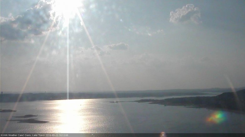 Lake Travis webcam, August 23, 2018 5:15 PM CT