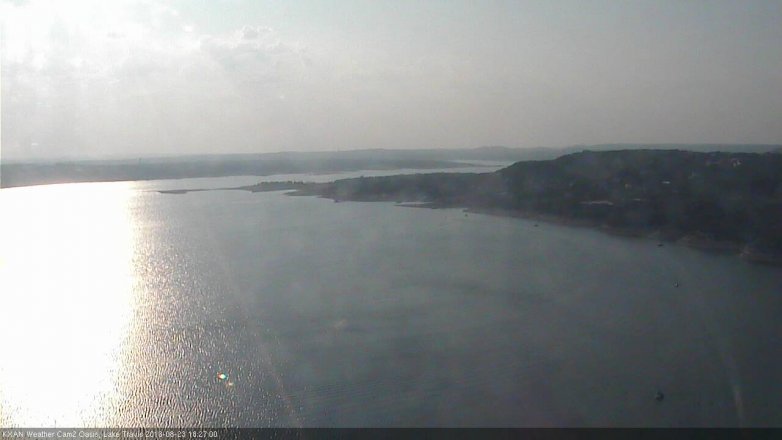 Lake Travis webcam, August 23, 2018 5:30 PM CT