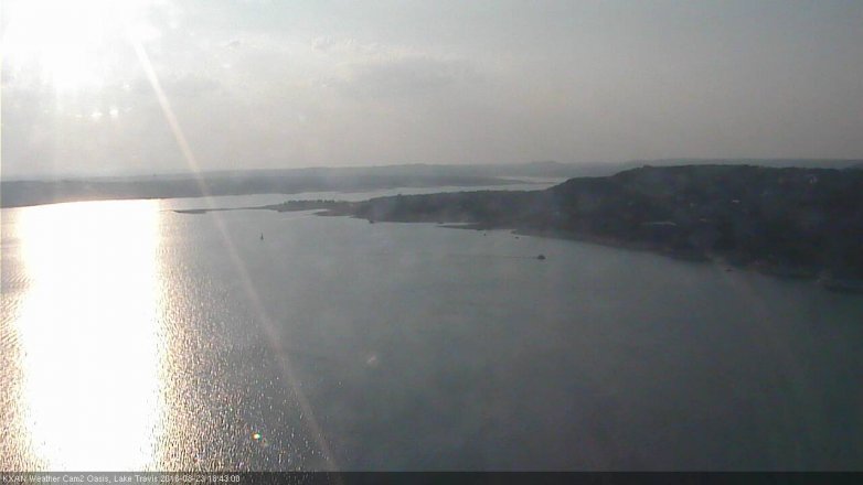 Lake Travis webcam, August 23, 2018 5:45 PM CT