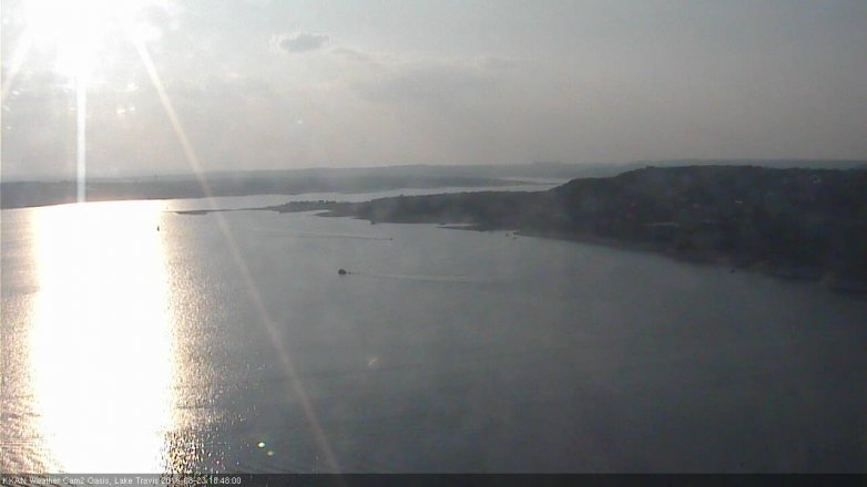Lake Travis webcam, August 23, 2018 5:50 PM CT