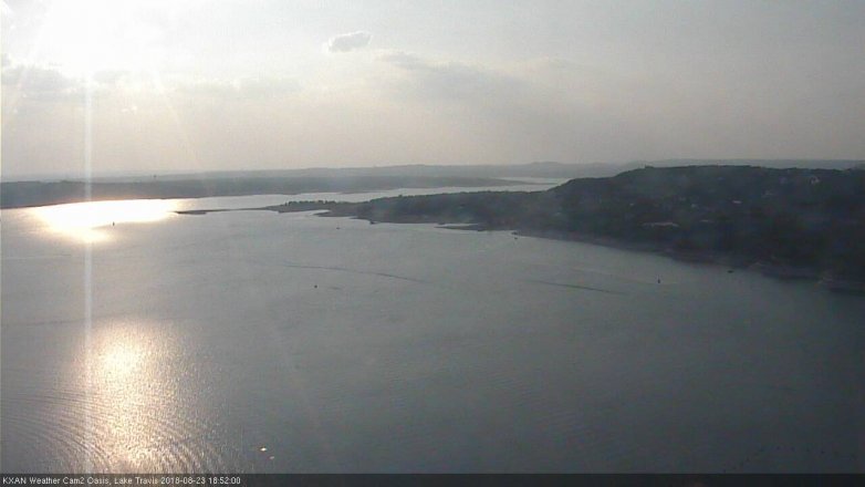 Lake Travis webcam, August 23, 2018 5:55 PM CT