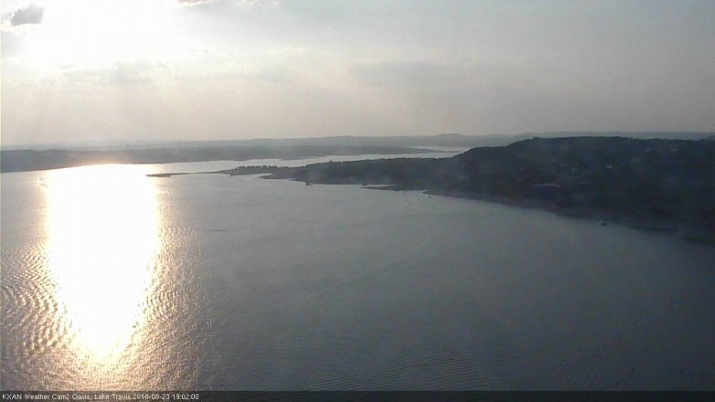 Lake Travis webcam, August 23, 2018 6:05 PM CT