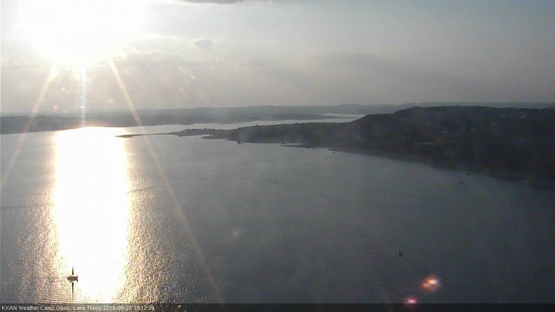 Lake Travis webcam, August 23, 2018 6:15 PM CT