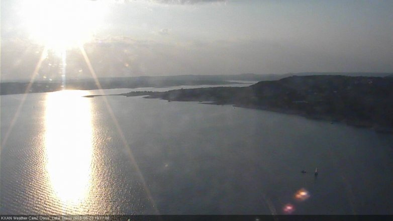 Lake Travis webcam, August 23, 2018 6:20 PM CT