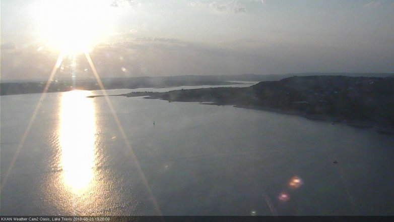 Lake Travis webcam, August 23, 2018 6:30 PM CT
