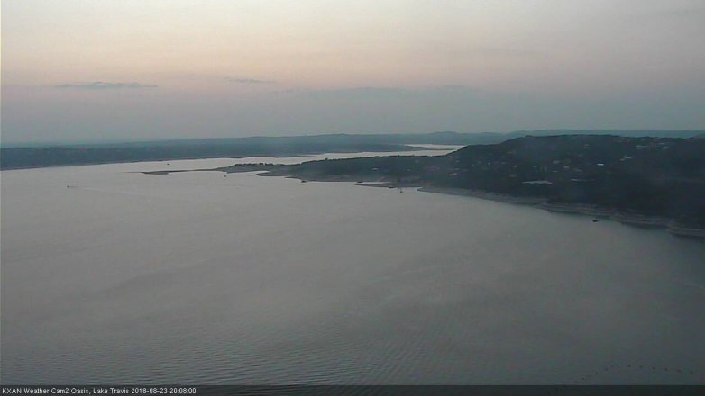 Lake Travis webcam, August 23, 2018 7:10 PM CT