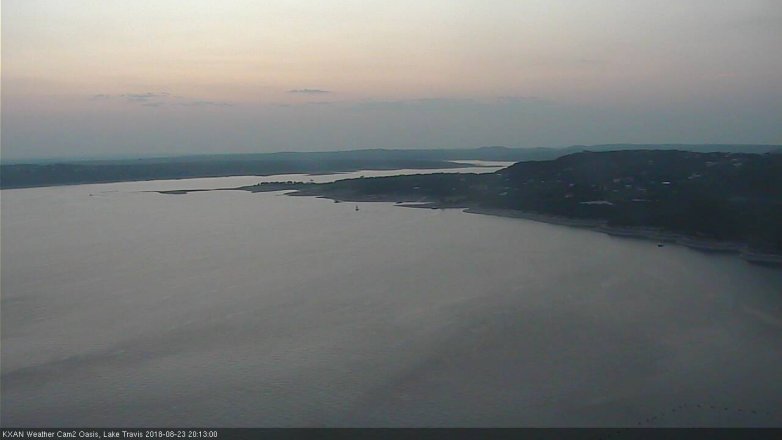Lake Travis webcam, August 23, 2018 7:15 PM CT