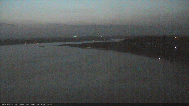 Lake Travis webcam, August 23, 2018 7:40 PM CT