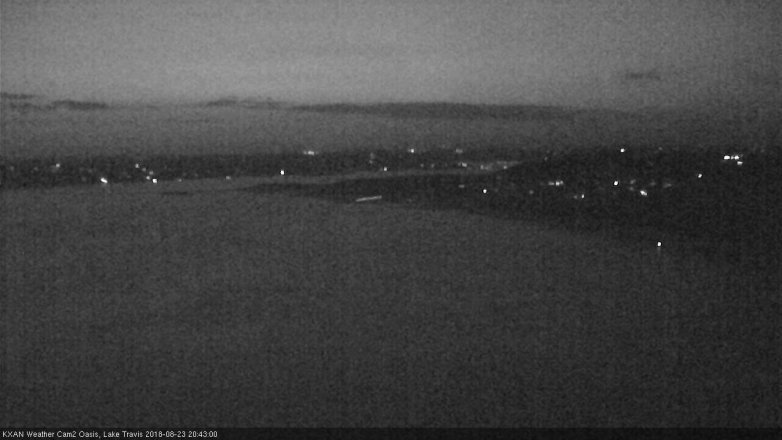 Lake Travis webcam, August 23, 2018 7:45 PM CT