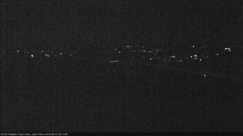 Lake Travis webcam, August 23, 2018 9:20 PM CT