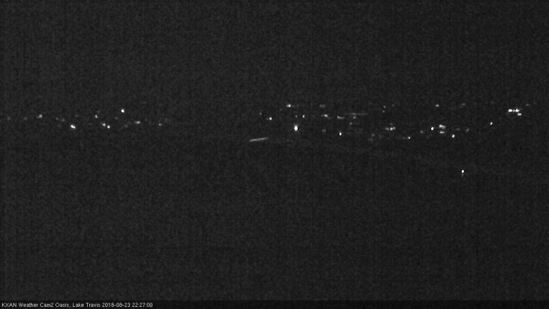 Lake Travis webcam, August 23, 2018 9:30 PM CT