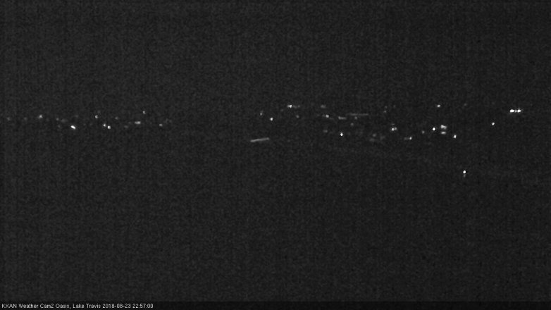 Lake Travis webcam, August 23, 2018 10:00 PM CT