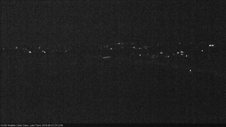 Lake Travis webcam, August 23, 2018 10:15 PM CT